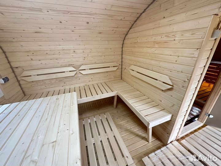 Баня бочка на дровах