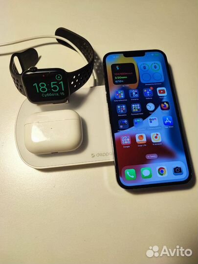 Беспроводная зарядка 3in1 iPhone