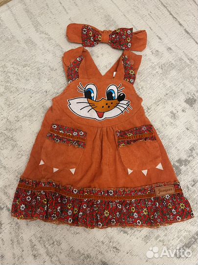 Костюм новогодний для девочки Лиса Лисичка 98