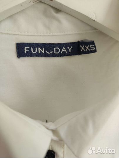 Рубашка детская белая xs 40р хлопок