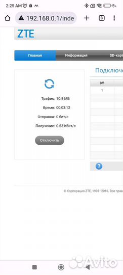 Мобильный wifi роутер 3g Zte mf65