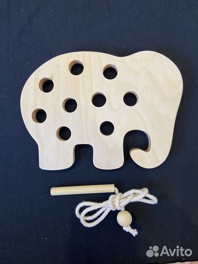 Деревянная шнуровка мантессори