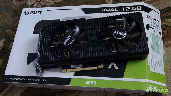 Видеокарта Palit GeForce RTX 3060 dual