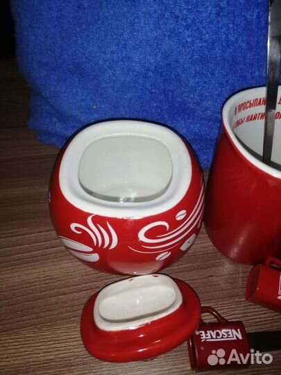 Сахарница, кружка, ложка Nescafe
