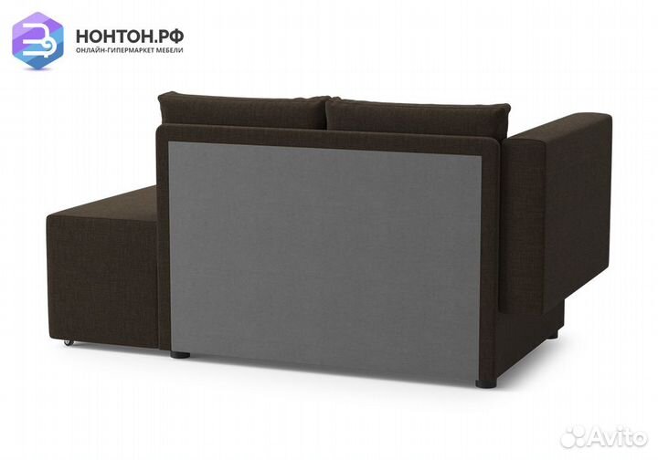 Диван еврокнижка Дагмар коричневый