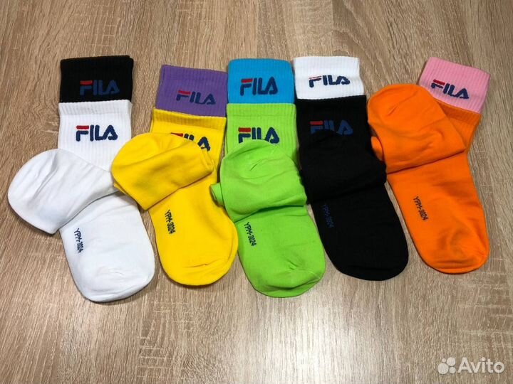 Носки женские Fila. Набор из 5 пар, средние