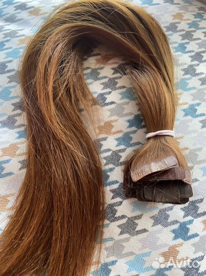 Натуральные волосы на лентах