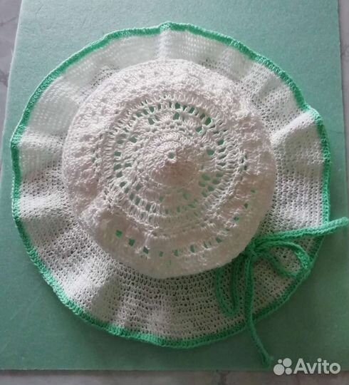 Панама женская летняя, вязаная размер 54-56