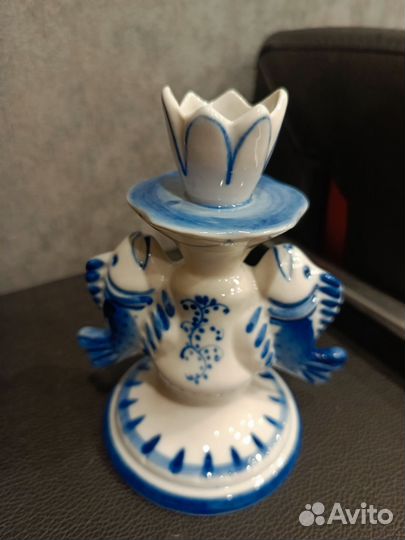 Подсвечник СССР Гжель
