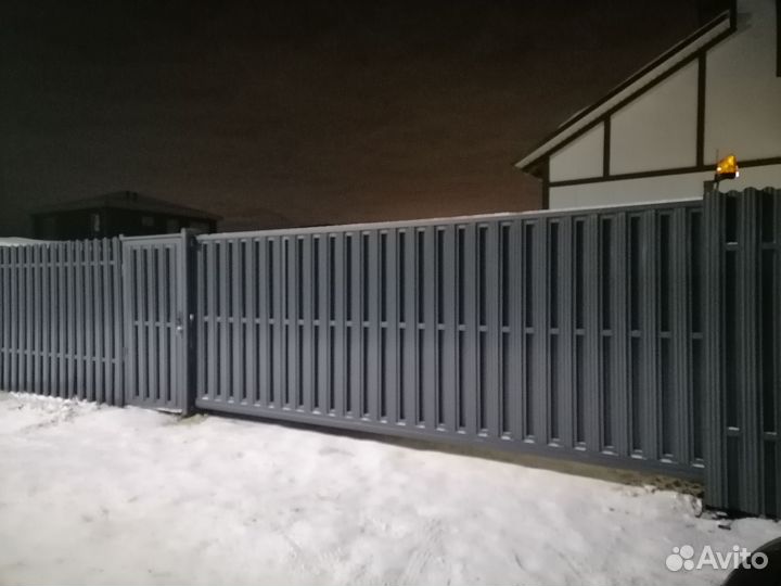 Откатные ворота 4х2м