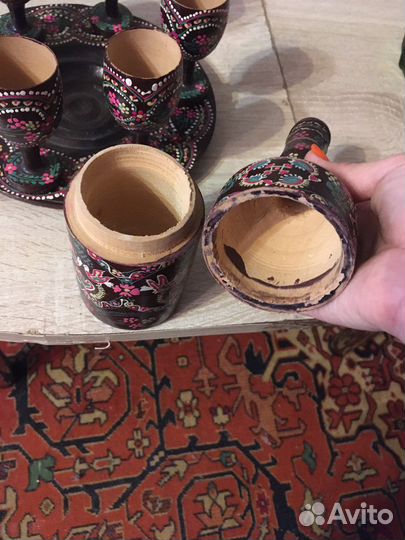 Деревянный набор с ручной росписью СССР