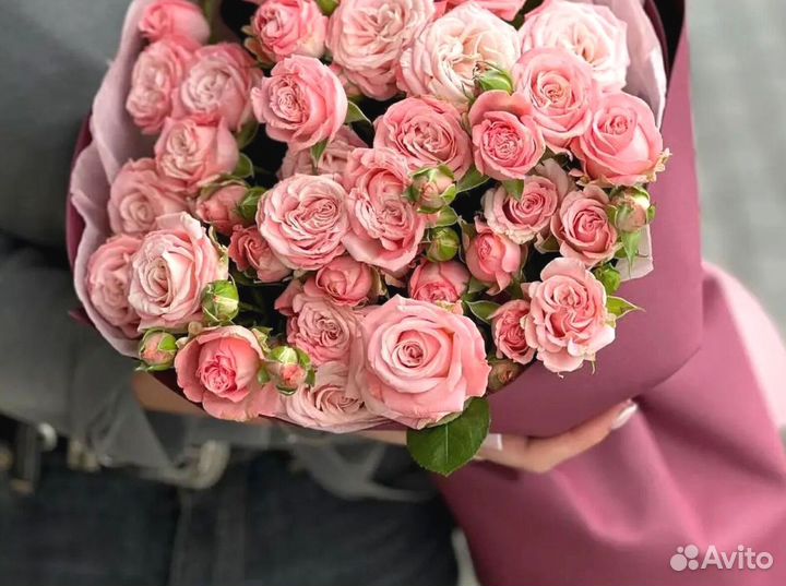 Пионовидные розы с гарнтией