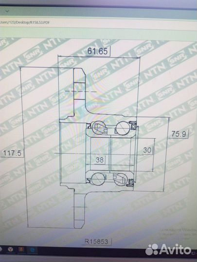 Ступица задняя в сборе от Fiat Doblo с абс