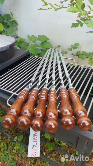 Шампура с деревянными ручками