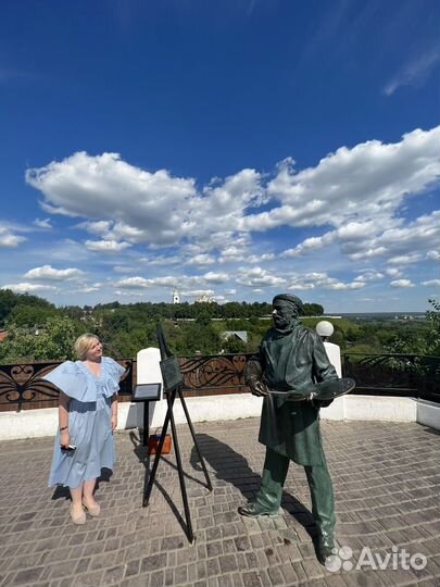 Нежное голубое платье плюс сайз Латренда