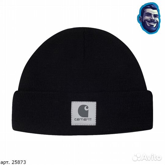 Черная шапка carhartt рефлектив