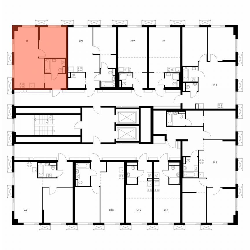 1-к. квартира, 40,8 м², 11/16 эт.