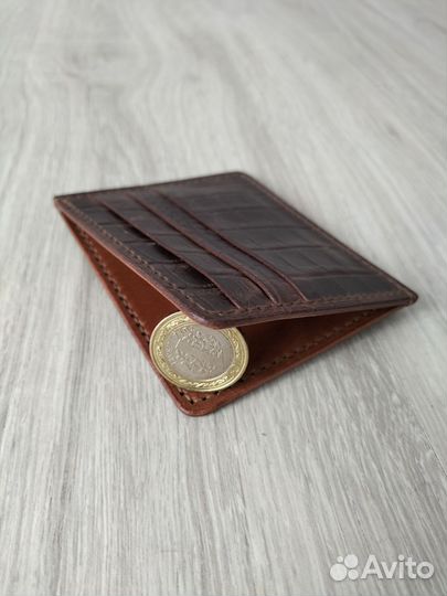 Картхолдер из натуральной кожи ручная работа