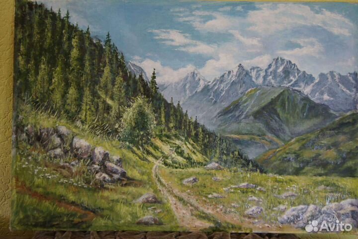 Картина маслом городской пейзаж