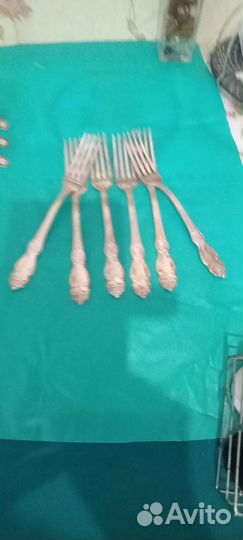 Ложки вилки ножи (мельхиор)