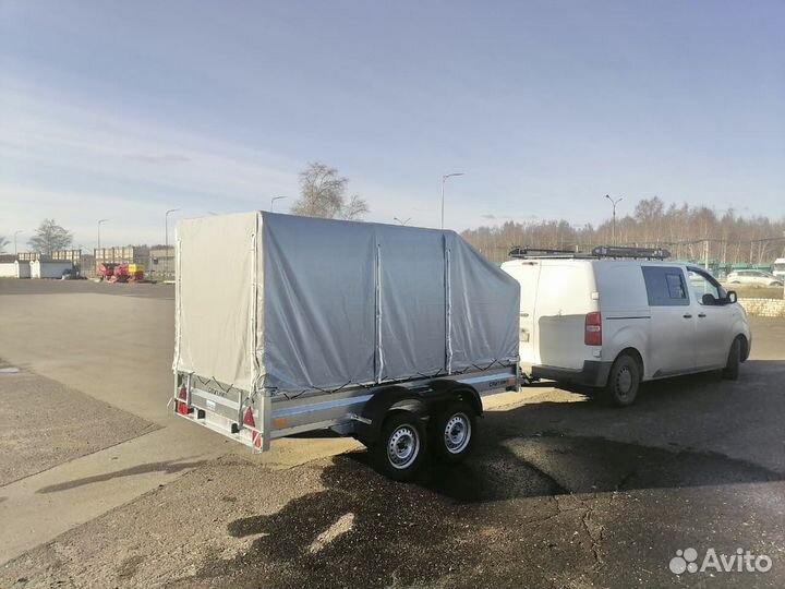 2х-осн прицеп Спутник Ул. 3,0х1,5 с тентом 1,5м