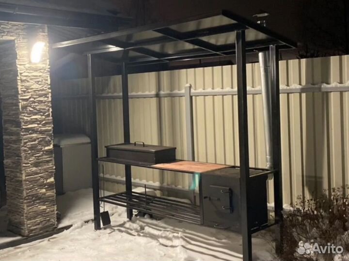 Мангал с крышей Лофт