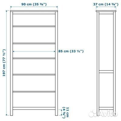 Стеллаж белый деревянный IKEA хемнэс hemnes