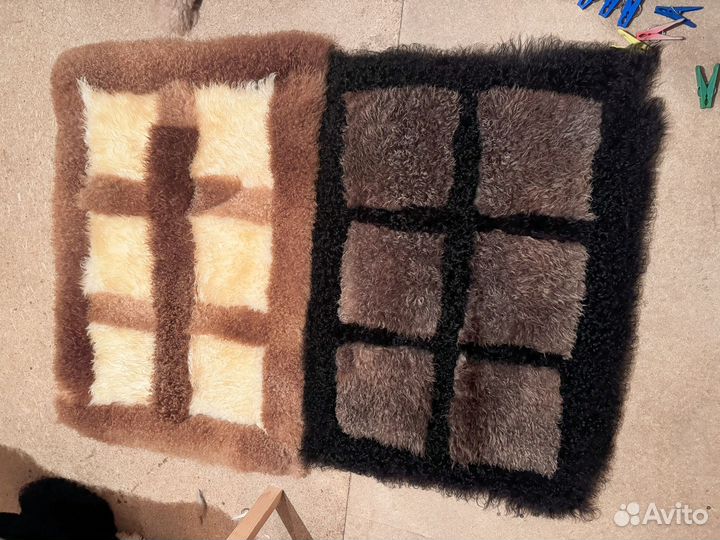 Плед из овечьих шкур