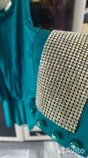 Вечернее платье 46 размера зеленое