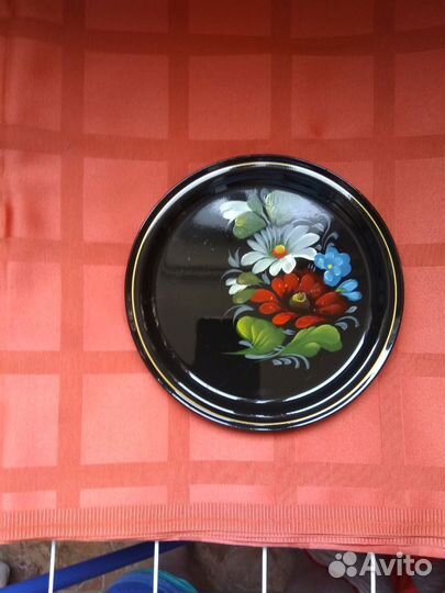 Поднос маленький Жостово 18 см СССР