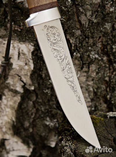 Златоустовский охотничий нож с гравировкой