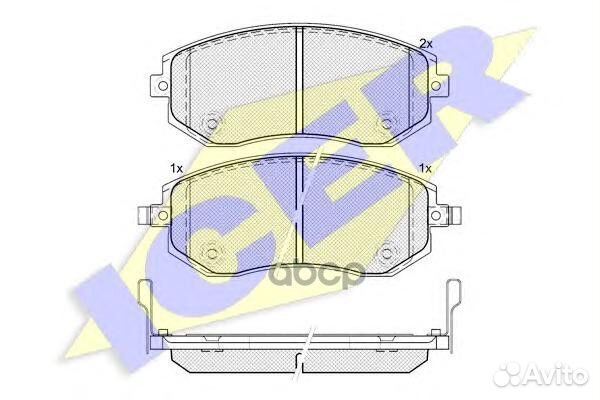 Колодки торм.диск. Impreza (11) 181717 Icer