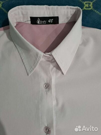 Блузка,рубашка школьная, белая,розовая