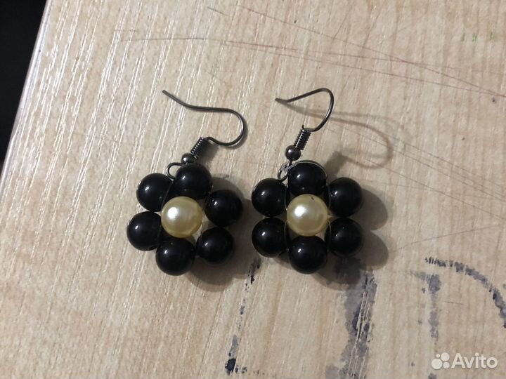 Серьги цветочки