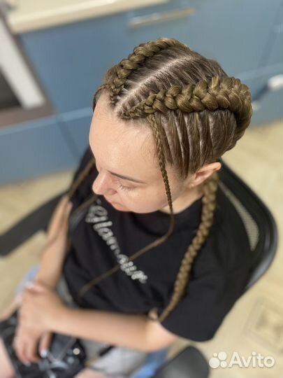 Косы, афронаращивание ряда, брейды с канекалоном