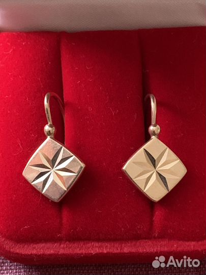 Серьги золотые 585 проба. 4,66 грамм