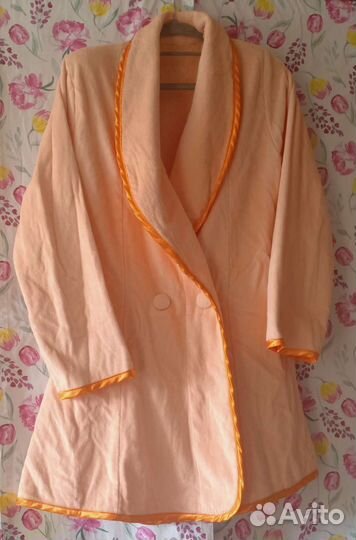 Халат женский махровый персиковый 46-48