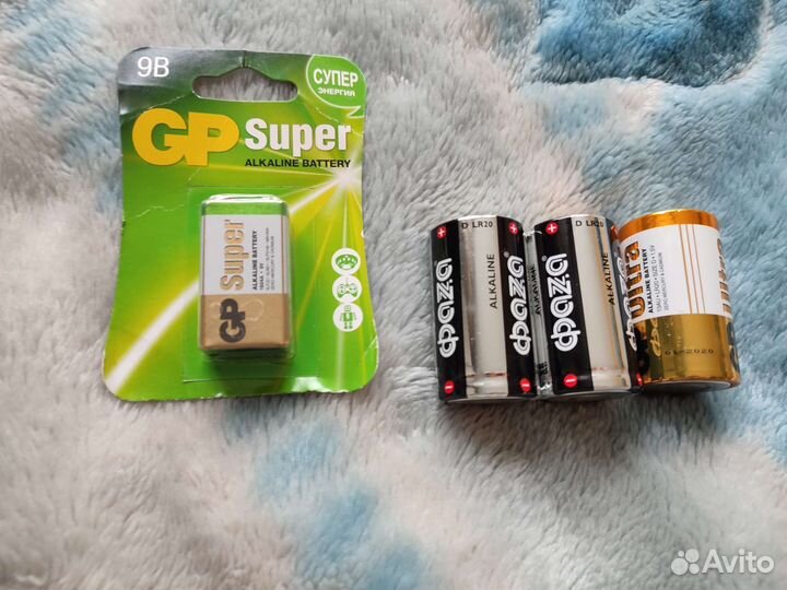 Батарейки D и 9В 6LF22