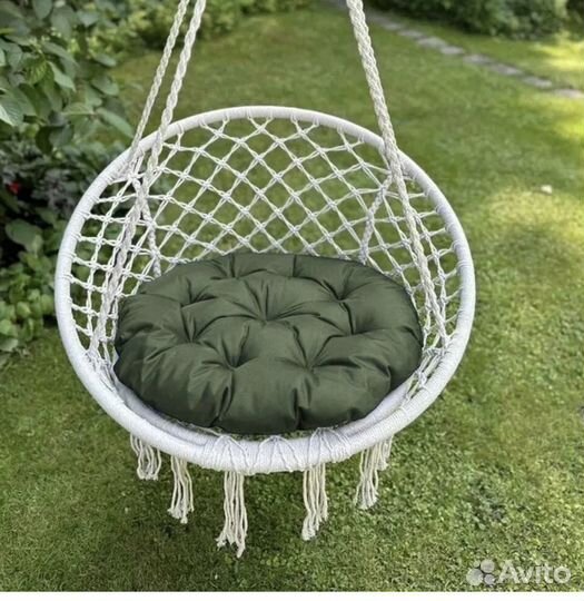 Подушка круглая для подвесных садовых качелей