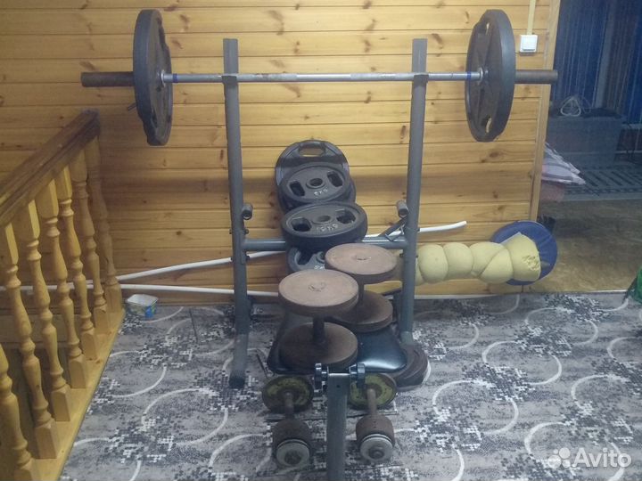 Штанга гриф блины бу