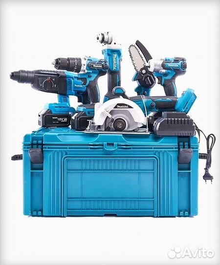 Набор аккумуляторных электроинструментов 6 в 1