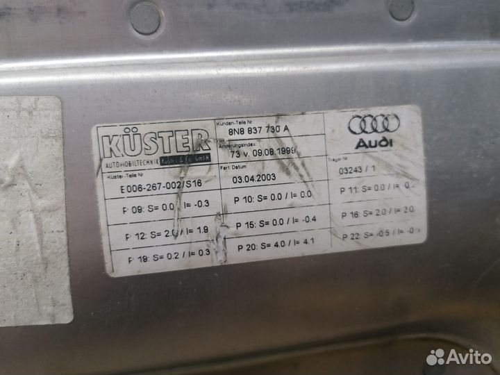 Стеклоподъемник правый Audi TT 8n