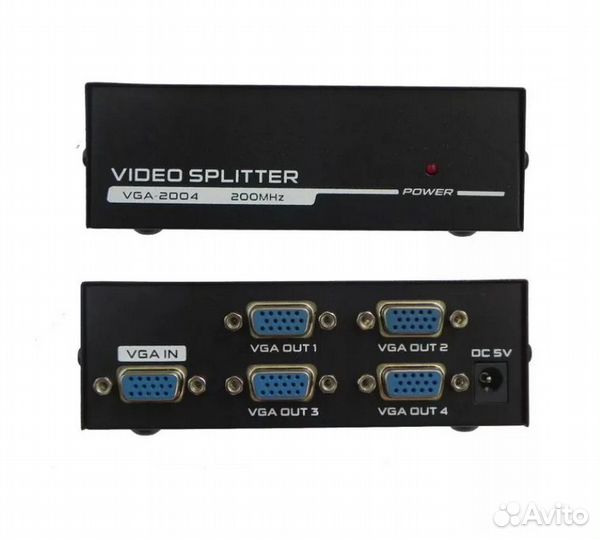 Разветвитель VGA, 1 вход, 4 выхода, VGA