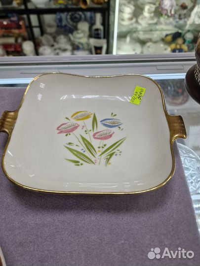 Блюдце с ручками фарфор