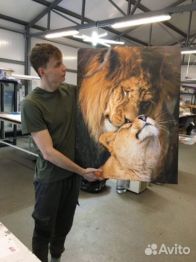 Печать портретов и картин на холсте, стекле