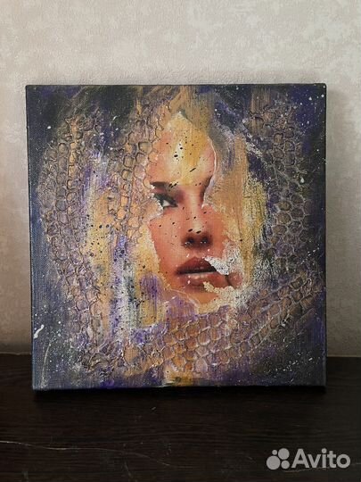 Картина маслом интерьерная. Портрет женщины