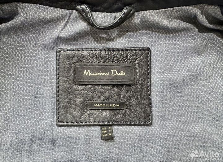 Кожаная куртка Massimo Dutti 44 косуха