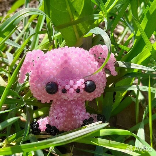 Амигуруми из бисера свинка