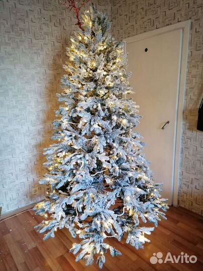 Ель искусственная Альпийская тёплый свет 2,1м