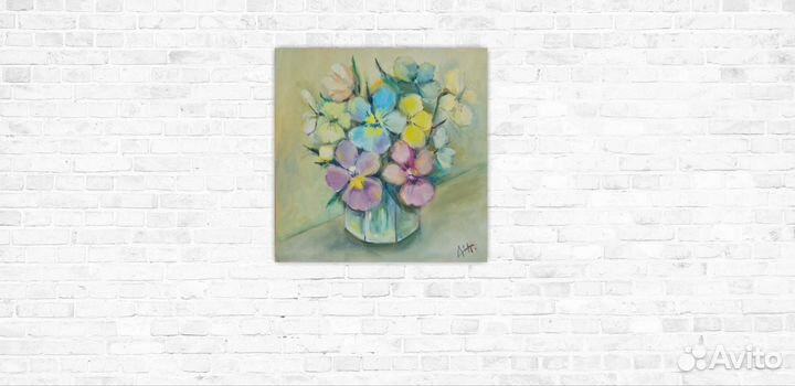 Интерьерная картина маслом Цветы букет